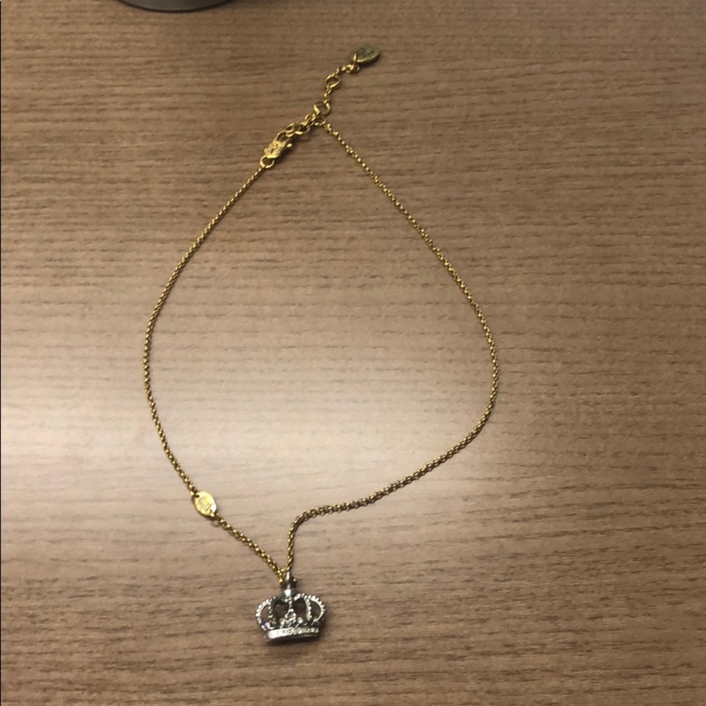 Juicy Couture Gold and Silver Crown Necklace